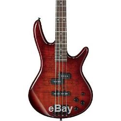 Ibanez GSR200 GIO 4-String Electric Bass Guitar Brown withClip on Tuner & Cable