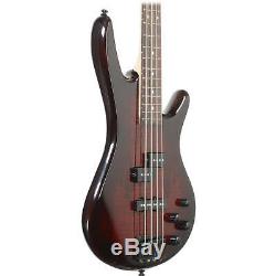 Ibanez GSR200 GIO 4-String Electric Bass Guitar Brown withStand, tuner & Pick