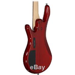 Ibanez GSR200 GIO 4-String Electric Bass Guitar Red withFront Row Stand, tuner&Pick
