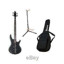 Ibanez GSR200B Weathered Black 4 String Bass Guitar with Gig Bag and Tuner