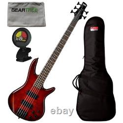 Ibanez GSR205SM 5-String Bass Guitar, Charcoal Brown Burst with Bag, Tuner, Cloth