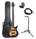 Ibanez GSR205SMNGT 5-String Bass Pack FREE Bag, Stand, Tuner, Cable Gray Burst