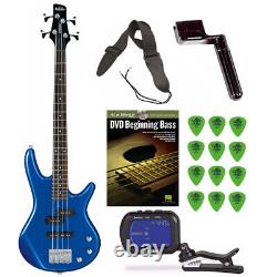 Ibanez GSRM20 Mikro Short Scale Bass Guitar Blue with Tuner and Accessory Kit