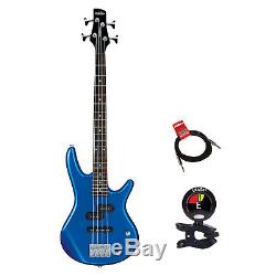 Ibanez GSRM20 Mikro Short Scale Bass Guitar Starlight Blue With Tuner & Cable