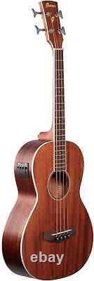 Ibanez PNB14E Parlor Acoustic-Electric Bass Guitar Open Pore Natural