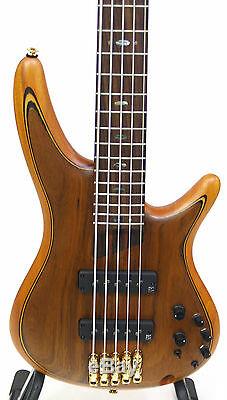 Ibanez SR1205E 5-String Bass Guitar Vintage Natural Flat with TUNER & CABLE