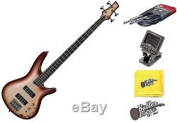 Ibanez SR300ECCB Champagne Burst Electric Bass Guitar with Tuner + More