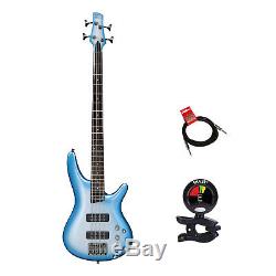 Ibanez SR300ESMB 4 String Bass Guitar Package With Tuner & Cable Bundle