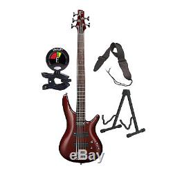 Ibanez SR305ERBM Electric Bass Guitar with Stand, Tuner and Strap