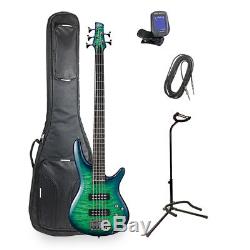 Ibanez SR405EQM 5-String Bass Guitar FREE Deluxe Bag, Stand, Cable, Tuner