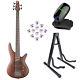 Ibanez SR505 SR Series 5-String Electric Bass Guitar Brown withStand, Tuner &Pick