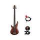 Ibanez SR505L 5 String Electric Bass Guitar Package With Tuner & Cable Bundle