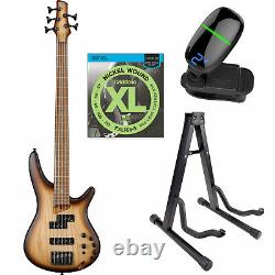 Ibanez SR655E Standard 5 string Electric Bass Natural withTuner, Stand, Strings