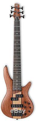 Ibanez SR756 6-String Bass Guitar Natural Flat INCLUDES TUNER CABLE & STRAP