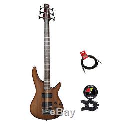 Ibanez SRC6WNF 6 String Electric Bass Guitars With Tuner & Cable Bundle
