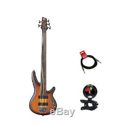 Ibanez SRF705 5 String Bass Guitar Package With Tuner & Cable Bundle