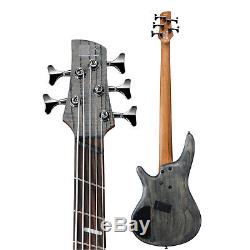 Ibanez SRFF805 5 String Electric Bass Guitar Package with Tuner & Cable Bundle