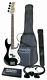 J. Reynolds Black Total Complete Bass Guitar Package with Amp, Tuner, Cable, Strap