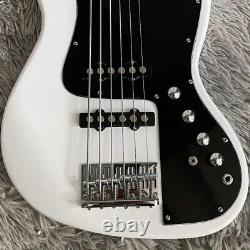 JB Bass 6-strings White Electric Bass Guitar S-S Active Pickups Customized