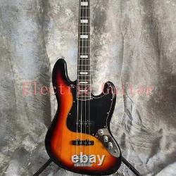 JB75 Sunburst Electric Bass Guitar 4 Strings Chrome Hardware Black Part Factory