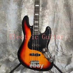 JB75 Sunburst Electric Bass Guitar 4 Strings Chrome Hardware Black Part Factory