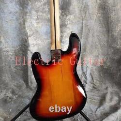 JB75 Sunburst Electric Bass Guitar 4 Strings Chrome Hardware Black Part Factory