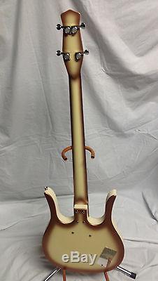 JERRY JONES Lefty 4 String Long Horn Copper Burst Bass Gotoh tuners gig bag
