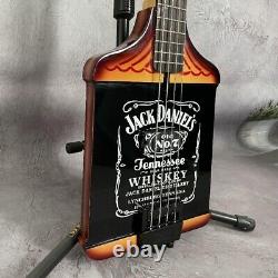 Jack Daniels Shaped Electric Bass Guitar H Pickup 4 Strings Limited Edition