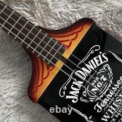Jack Daniels Shaped Electric Bass Guitar H Pickup 4 Strings Limited Edition