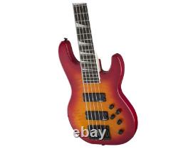 Jackson JS3VQ Concert Bass Guitar Cherry Burst Bundle with Cable, Tuner, Strap