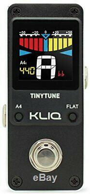 KLIQ TinyTune Tuner Pedal for Guitar and Bass Mini Chromatic with