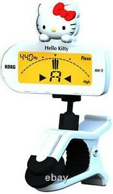 KORG Guitar Bass CLIP-ON TUNER AW-2GKW Hello Kitty version White Audio equipment