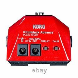 KORG PB-AD RD Pedal Tuner for Guitar / Bass Pitchblack Advance RD Sparkle Red