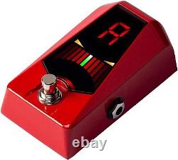 KORG PB-AD RD Pitchblack Advance RD Pedal Tuner for Guitar/Bass, Sparkle Red