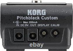 KORG PB-CS Pitchblack Custom Guitar Tuner Black Audio equipment New