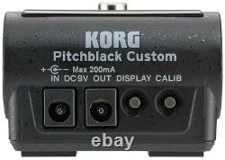 KORG Pitchblack Custom BLACK Pedal Tuner for Guitar and Bass 4959112141674