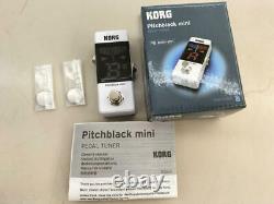 KORG Pitchblack mini PB-MINI-WH White Tuner Pedal Good Condition From Japan