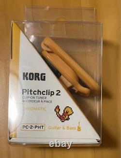 KORG Pitchclip 2 PC-2-PPK Tuner Hitokage Limited Production Orange