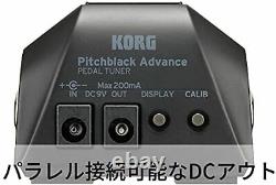 KORG guitar / Bass pedal tuner Pitchblack Advance ± 0.1 cents high-precision Co