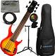 Kala U-Bass Solid Body 5-String Cherry withGig Bag, cloth, cable, tuner, and
