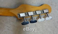Kalamazoo 4 string bass guitar neck with tuners