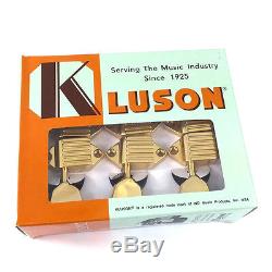 Kluson Gold 3x3 Waffleback/Tulip Tuners for Vintage Gibson Guitar SK900SLG/M