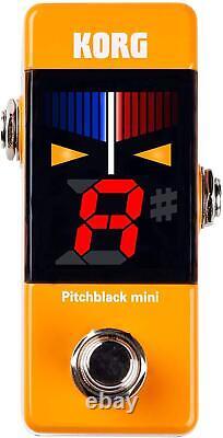 Korg Pitchblack Mini, 1/4-Inch Right Angle to Straight Floor Pedal Tuner PB