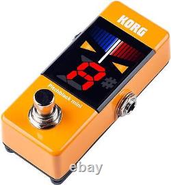 Korg Pitchblack Mini, 1/4-Inch Right Angle to Straight Floor Pedal Tuner PB