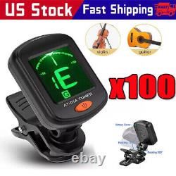 LCD Clip On Chromatic Acoustic Electric Guitar Bass Ukulele Banjo Violin Tuner