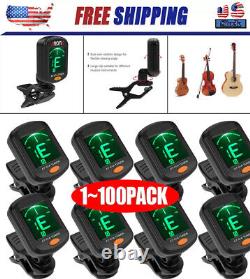 LCD Clip On Chromatic Acoustic Electric Guitar Bass Ukulele Banjo Violin Tuner