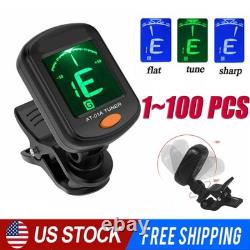 LCD Clip On Chromatic Acoustic Electric Guitar Bass Ukulele Banjo Violin Tuner