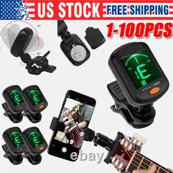 LCD Clip On Chromatic Acoustic Electric Guitar Bass Ukulele Banjo Violin Tuner