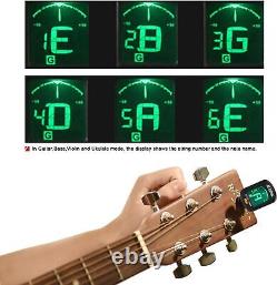 LCD Clip On Chromatic Acoustic Electric Guitar Bass Ukulele Banjo Violin Tuner