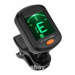 LCD Clip On Chromatic Acoustic Electric Guitar Bass Ukulele Banjo Violin Tuner